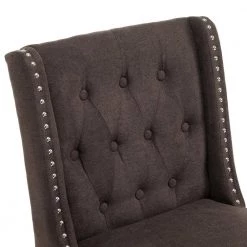 Chocolate Brown Comfortable and Durable Nailhead Trim Velvet Seat Task Chairs with Adjustable Height by Boyel Living -MODWAY store brown boyel living task chairs sd cmc6202 br 1f 1000