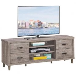 59 in. Brown TV Stand Fits TVs Up to 65 in with Storage Shelves and Drawers by Boyel Living -MODWAY store brown boyel living tv stands hysn 65209 4f 1000