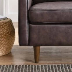 Impart Genuine Brown Leather Armchair by MODWAY -MODWAY store brown modway accent chairs eei 5555 brn 1f 1000