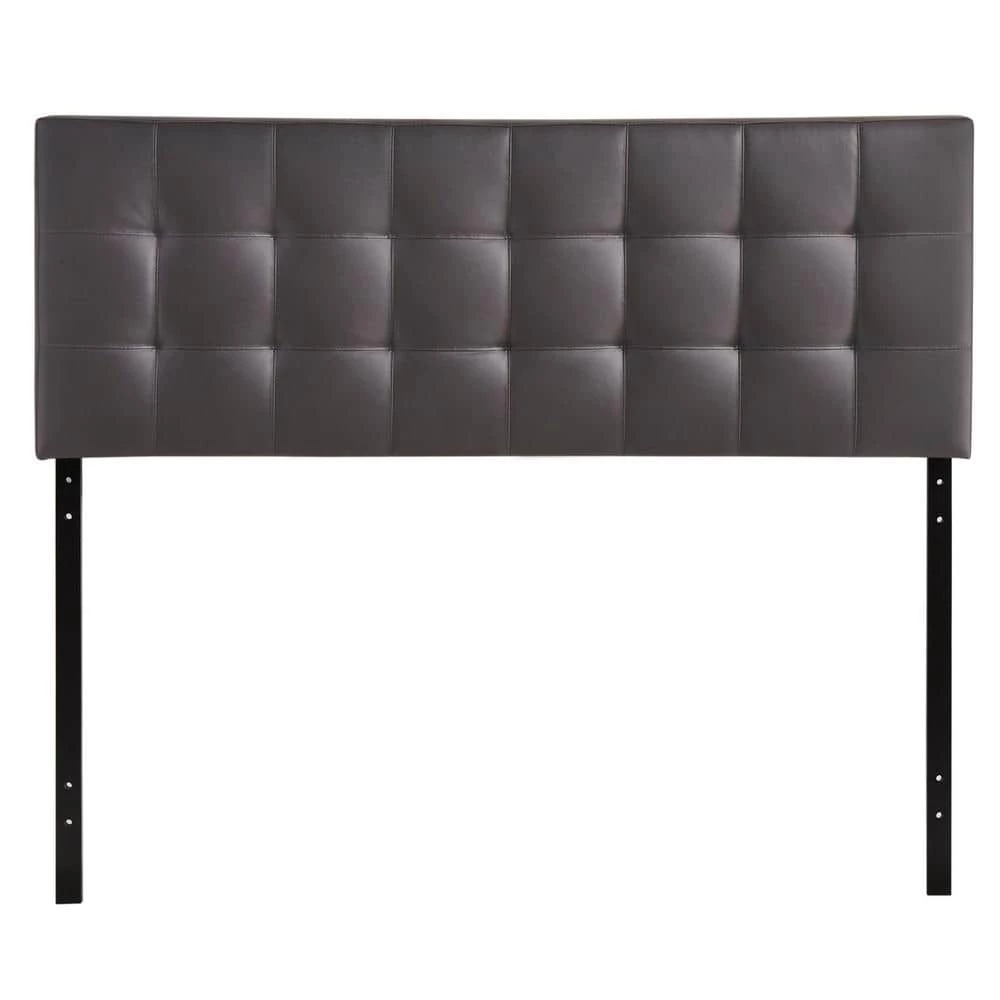 Lily Brown Queen Upholstered Vinyl Headboard by MODWAY 3 Lily Brown Queen Upholstered Vinyl Headboard by MODWAY