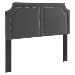 Cynthia Performance 61.5in Velvet Full/Queen Headboard in Charcoal by MODWAY