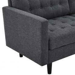 Exalt 75 in. Wide Tufted Squared Arm Fabric Modern Straight Sofa in Charcoal by MODWAY -MODWAY store charcoal modway sofas couches eei 4445 cha 1f 1000