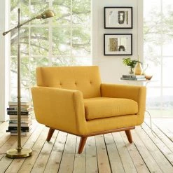 Engage Upholstered Armchair in Citrus by MODWAY -MODWAY store citrus modway accent chairs eei 1178 cit 31 1000