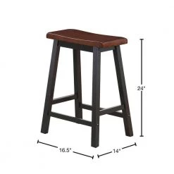 2-Piece 24 in. Height Wood Dining Room Bar Stools in Coffee by Boyel Living -MODWAY store coffee boyel living bar stools hysn 58978cf 40 1000