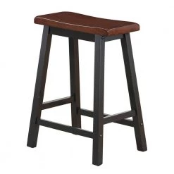 2-Piece 24 in. Height Wood Dining Room Bar Stools in Coffee by Boyel Living -MODWAY store coffee boyel living bar stools hysn 58978cf 4f 1000