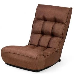 Coffee 4-Position Adjustable Backrest & Head Floor Chair Folding Lazy Sofa by Boyel Living -MODWAY store coffee boyel living bean bag chairs hysn 66375cf fa 1000