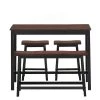 Coffee 4-Piece Solid Wood Dinning Table Set with Armless Chairs by Boyel Living -MODWAY store coffee boyel living dining room sets hysn 58977cf 64 1000