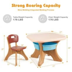 Coffee Kids Activity Table and Chair Set Play Furniture with Storage by Boyel Living -MODWAY store coffee boyel living kids tables chairs hysn 56085cf 1f 1000