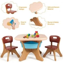 Coffee Kids Activity Table and Chair Set Play Furniture with Storage by Boyel Living -MODWAY store coffee boyel living kids tables chairs hysn 56085cf c3 1000