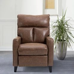 35.5 in. W Faux Leather Manual Standard Glider Recliner Coffee by Boyel Living -MODWAY store coffee boyel living recliners wfsq 20sp10 31 1000