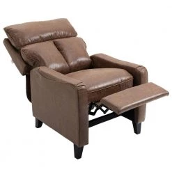 35.5 in. W Faux Leather Manual Standard Glider Recliner Coffee by Boyel Living -MODWAY store coffee boyel living recliners wfsq 20sp10 4f 1000