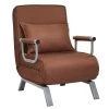 23.5 in. x 31 in. Coffee Linen Folding Convertible Full Sofa Bed Armchair Lounge Couch with Pillow by Boyel Living -MODWAY store coffee boyel living sofa beds wf hw66326cf 64 1000