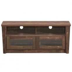 47.5 in. Coffee TV Stand Fits TVs Up to 55 in Entertainment Center with Shelves by Boyel Living