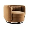 Relish Cognac Performance Velvet Performance Velvet Swivel Chair by MODWAY
