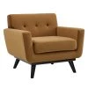 Engage Performance Velvet Armchair in Cognac by MODWAY -MODWAY store cognac modway accent chairs eei 5598 cog 64 1000