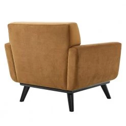 Engage Performance Velvet Armchair in Cognac by MODWAY -MODWAY store cognac modway accent chairs eei 5598 cog 66 1000