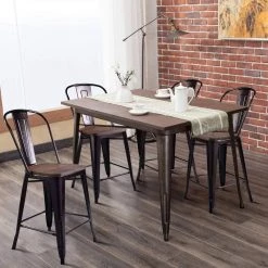 Cooper 4- Piece Stackable Metal Kitchen Dining Chairs by Boyel Living -MODWAY store cooper boyel living dining chairs hysn 53837cp 31 1000