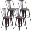 Cooper 4- Piece Stackable Metal Kitchen Dining Chairs by Boyel Living -MODWAY store cooper boyel living dining chairs hysn 53837cp 64 1000