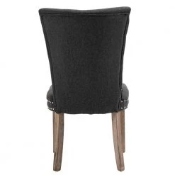40 in. Classic Dark Gray Linen Fabric Nailhead Tufted Parsons Chair Dining Chair with Solid Wood Legs (Set of 2/ BX-Box) by Boyel Living -MODWAY store dark gray boyel living dining chairs bl ys0k23 4f 1000