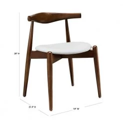 Stalwart Dark Walnut White Dining Side Chair by MODWAY -MODWAY store dark walnut white modway dining chairs eei 1080 dwl whi 40 1000