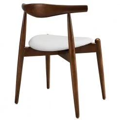 Stalwart Dark Walnut White Dining Side Chair by MODWAY -MODWAY store dark walnut white modway dining chairs eei 1080 dwl whi 4f 1000