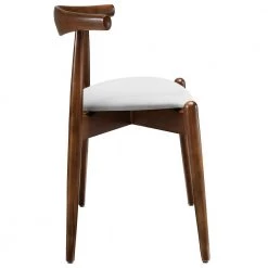 Stalwart Dark Walnut White Dining Side Chair by MODWAY -MODWAY store dark walnut white modway dining chairs eei 1080 dwl whi c3 1000