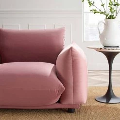 Copious Dusty Rose Performance Velvet Armchair by MODWAY -MODWAY store dusty rose modway accent chairs eei 5472 dus 31 1000