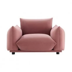 Copious Dusty Rose Performance Velvet Armchair by MODWAY -MODWAY store dusty rose modway accent chairs eei 5472 dus 4f 1000