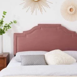 Lucia Dusty Rose Red King/California King Performance Velvet Headboard by MODWAY -MODWAY store dusty rose modway headboards mod 6313 dus 31 1000
