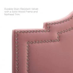 Lucia Dusty Rose Red King/California King Performance Velvet Headboard by MODWAY -MODWAY store dusty rose modway headboards mod 6313 dus 44 1000