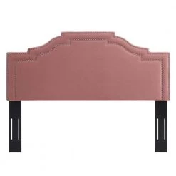Lucia Dusty Rose Red King/California King Performance Velvet Headboard by MODWAY -MODWAY store dusty rose modway headboards mod 6313 dus 4f 1000
