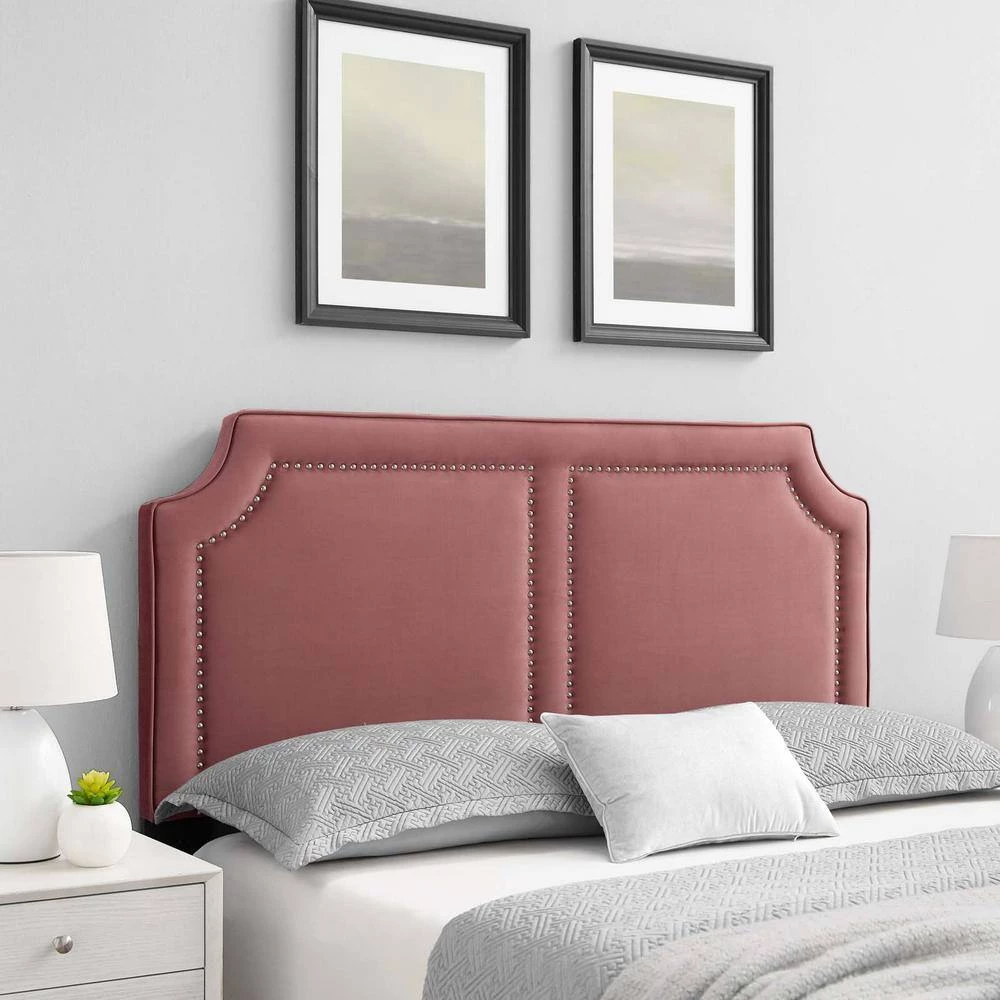 Cynthia Performance 39in Velvet Twin Headboard in Dusty Rose by MODWAY 11 Cynthia Performance 39in Velvet Twin Headboard in Dusty Rose by MODWAY - Image 9