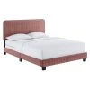 Celine Dusty Rose Channel Tufted Performance Velvet Full Bed by MODWAY -MODWAY store dusty rose modway panel beds mod 6331 dus 64 1000