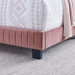 Celine Dusty Rose Channel Tufted Performance Velvet Full Bed by MODWAY -MODWAY store dusty rose modway panel beds mod 6331 dus fa 1000