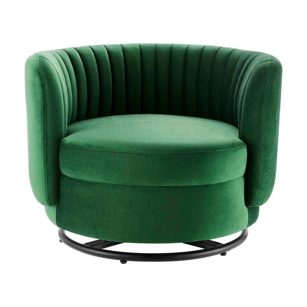 Embrace Emerald Tufted Performance Velvet Swivel Chair by MODWAY 6 Embrace Emerald Tufted Performance Velvet Swivel Chair by MODWAY - Image 4