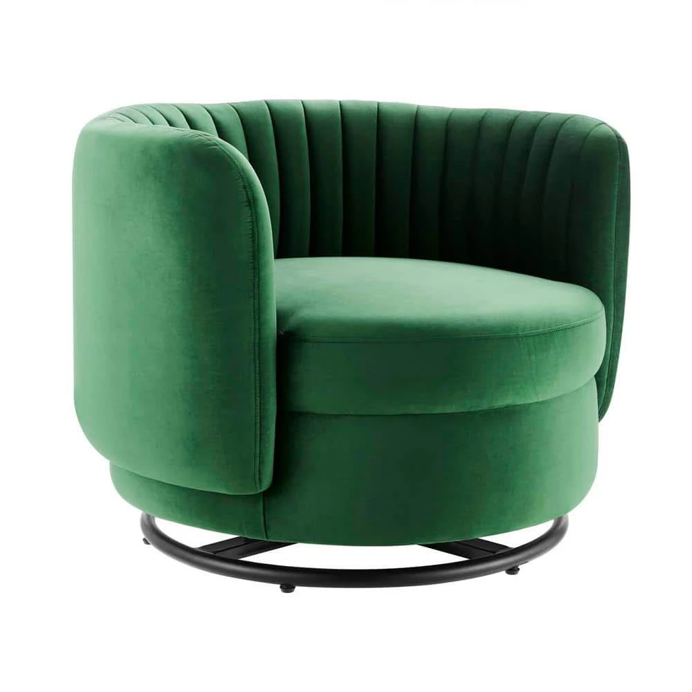 Embrace Emerald Tufted Performance Velvet Swivel Chair by MODWAY 3 Embrace Emerald Tufted Performance Velvet Swivel Chair by MODWAY