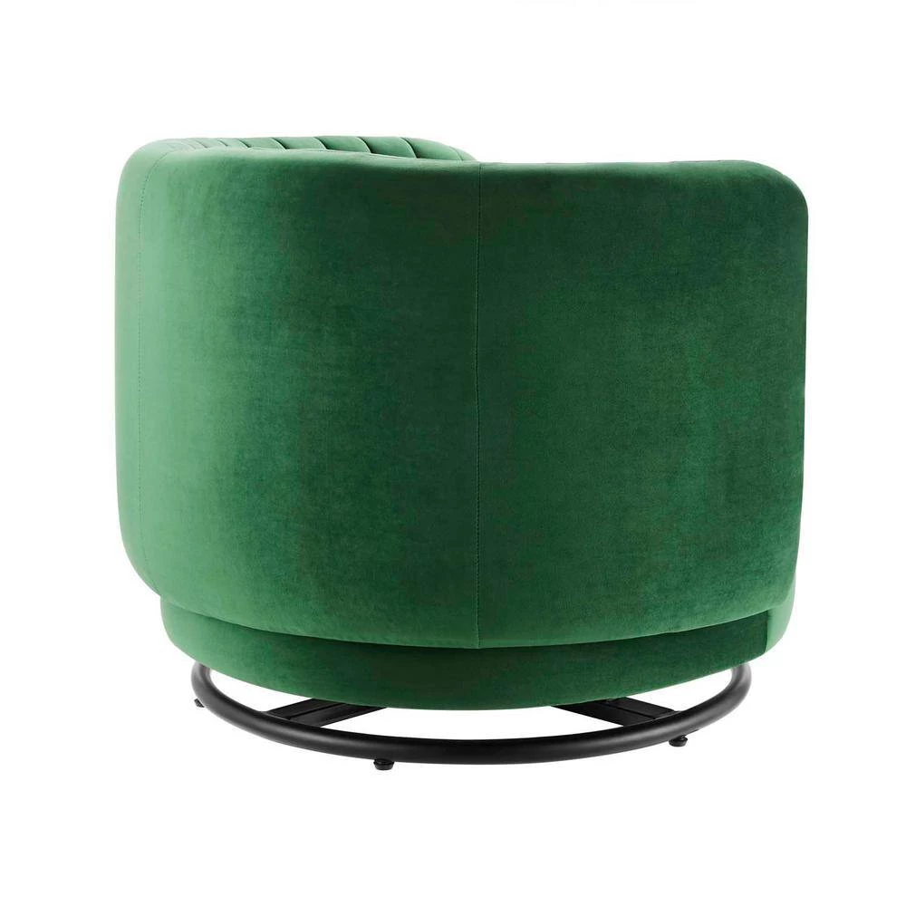 Embrace Emerald Tufted Performance Velvet Swivel Chair by MODWAY 5 Embrace Emerald Tufted Performance Velvet Swivel Chair by MODWAY - Image 3