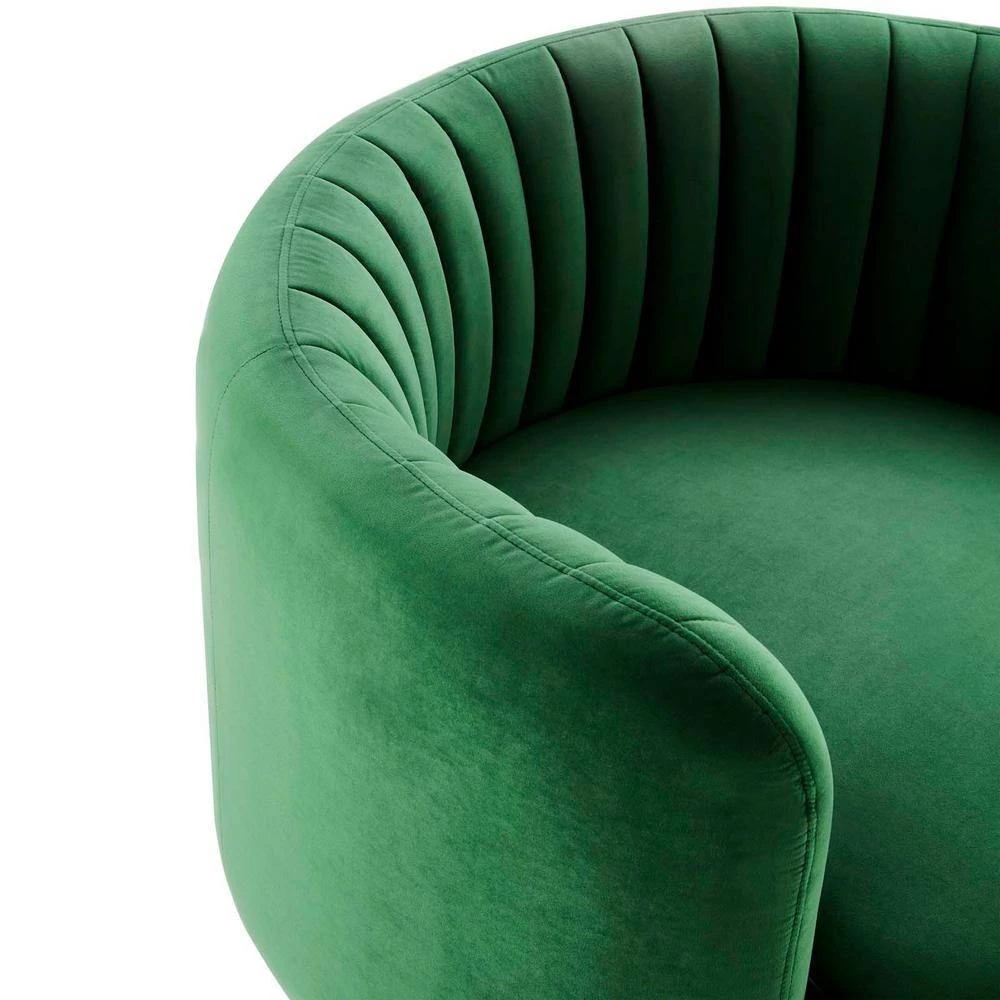 Embrace Emerald Tufted Performance Velvet Swivel Chair by MODWAY 4 Embrace Emerald Tufted Performance Velvet Swivel Chair by MODWAY - Image 2