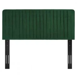 Milenna Emerald Channel Tufted Performance Velvet Twin Headboard by MODWAY -MODWAY store emerald modway headboards mod 6337 eme 4f 1000
