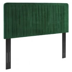 Milenna Emerald Channel Tufted Performance Velvet Twin Headboard by MODWAY