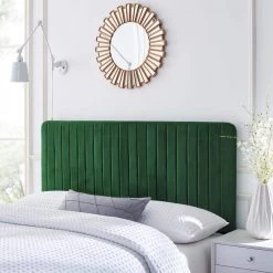 Milenna Emerald Channel Tufted Performance Velvet Twin Headboard by MODWAY -MODWAY store emerald modway headboards mod 6337 eme c3 1000