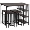 5-Piece Espresso Counter Height Dining Set with 3-Tier Storage Shelf for Kitchen and Dining Room by Boyel Living 1 5-Piece Espresso Counter Height Dining Set with 3-Tier Storage Shelf for Kitchen and Dining Room by Boyel Living -MODWAY store espresso boyel living dining room sets tm wf195376aap 64 1000