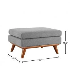 Expectation Gray Engage Upholstered Fabric Ottoman by MODWAY -MODWAY store expectation gray modway ottomans eei 1797 gry 40 1000