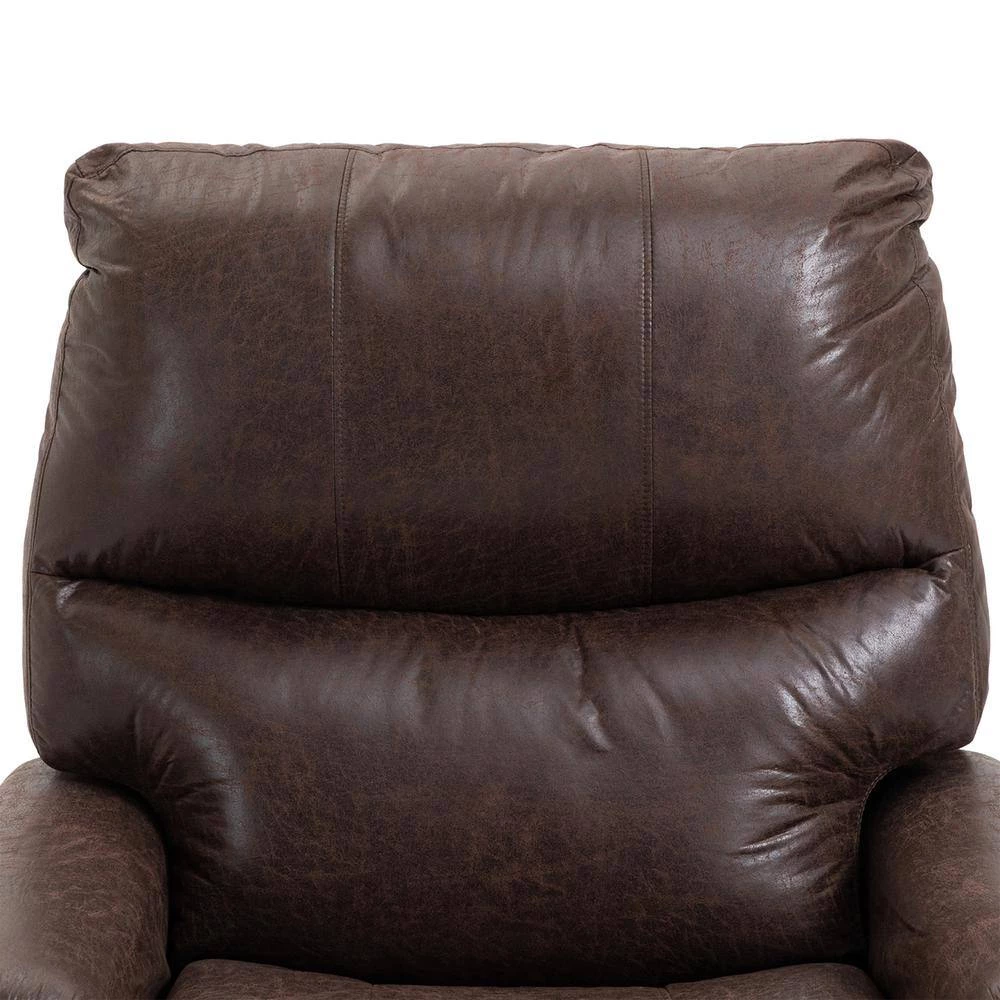 Faux Leather Club Manual Glider Recliner Expresso by Boyel Living 6 Faux Leather Club Manual Glider Recliner Expresso by Boyel Living - Image 4