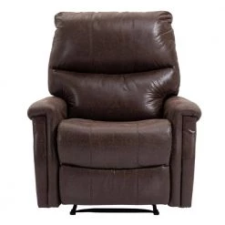 Faux Leather Club Manual Glider Recliner Expresso by Boyel Living