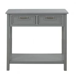 2-Drawers Gray Entryway Accent Storage Cabinet by Boyel Living