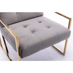 Living Room Electroplated Velvet Armchair by Boyel Living -MODWAY store gray boyel living accent chairs hywf 10 01 4f 1000