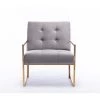 Living Room Electroplated Velvet Armchair by Boyel Living 1 Living Room Electroplated Velvet Armchair by Boyel Living -MODWAY store gray boyel living accent chairs hywf 10 01 64 1000