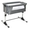 Gray Portable Baby Bed Side Sleeper Bassinet Crib with Carrying Bag by Boyel Living -MODWAY store gray boyel living cribs hysn 5339gr 64 1000