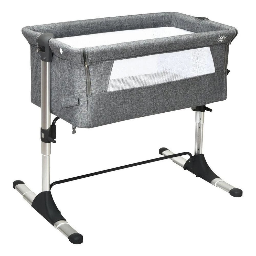 Gray Portable Baby Bed Side Sleeper Bassinet Crib with Carrying Bag by Boyel Living 3 Gray Portable Baby Bed Side Sleeper Bassinet Crib with Carrying Bag by Boyel Living
